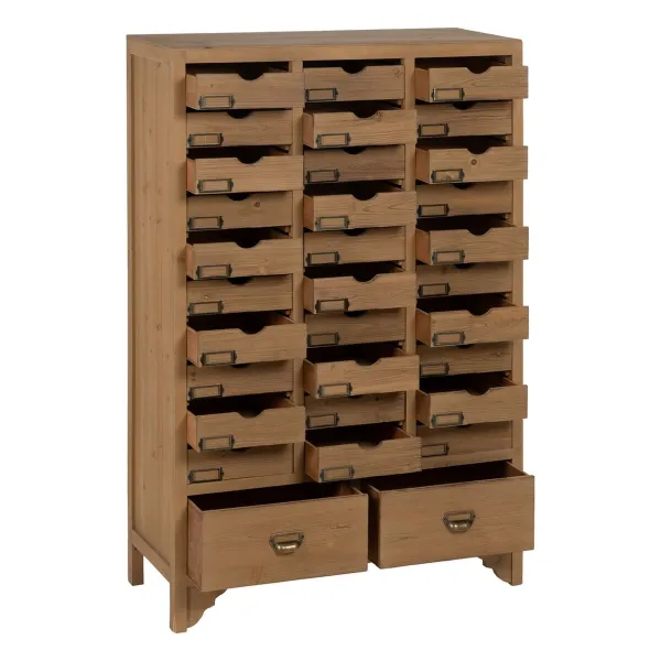 Тумба с ящиками Бежевый древесина ели Деревянный MDF 85,5 x 36,5 x 133 cm