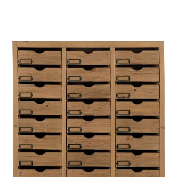 Тумба с ящиками Бежевый древесина ели Деревянный MDF 85,5 x 36,5 x 133 cm