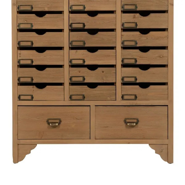 Тумба с ящиками Бежевый древесина ели Деревянный MDF 85,5 x 36,5 x 133 cm