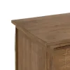 Display Cabinet With Double Glass Doors Natural Crystal Fir wood 64 x 37 x 92,5 cm