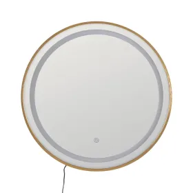 Настенное зеркало Позолоченный Зеркало 60 x 3 x 60 cm