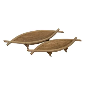 Galda rotājums Bēšs Bambuss 70 x 30 x 11 cm (2 gb.)