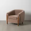 Nojatuoli Luonnollinen Ruskeanharmaa Kumipuu Foam Materiaali 87 x 80 x 81 cm