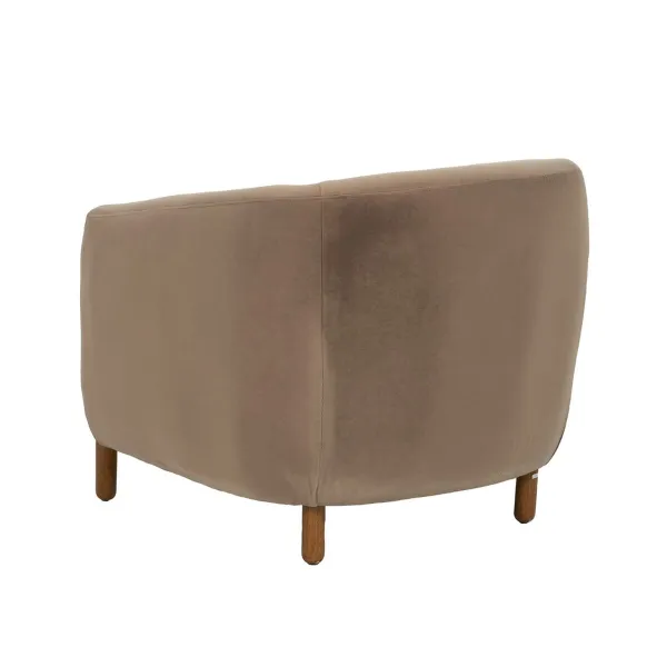 atzveltnes krēsls Dabisks Pelēkbrūns Kaučuka koks Foam Audums 87 x 80 x 81 cm