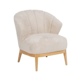 atzveltnes krēsls Krēmkrāsa Dabisks Kaučuka koks Foam Audums 71 x 75 x 76 cm