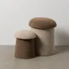 Пуф Коричневый Бежевый Деревянный MDF 40 x 40 x 48 cm (2 штук)