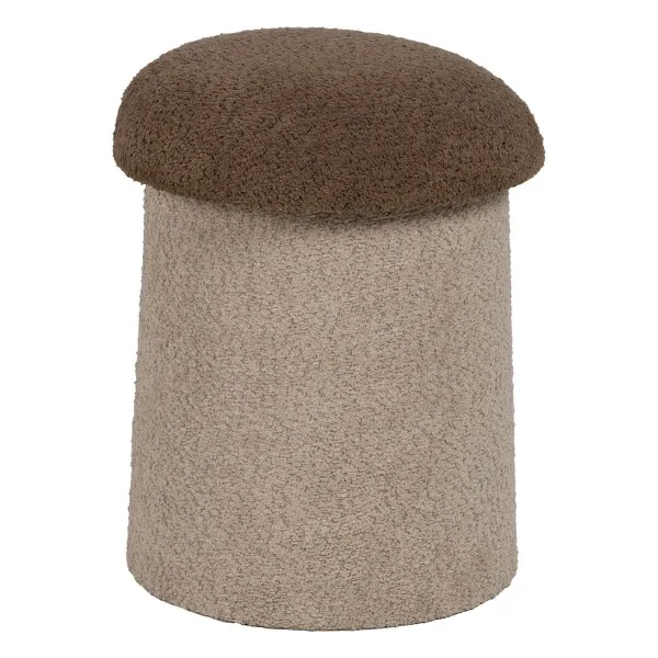 Пуф Коричневый Бежевый Деревянный MDF 40 x 40 x 48 cm (2 штук)