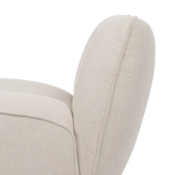 Armchair White MDF Wood Foam 100 % polyester 71 x 81 x 66 cm
