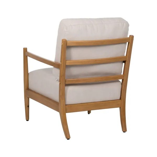 atzveltnes krēsls Bēšs Dabisks Kaučuka koks Koks MDF Foam 100 % poliesters 65 x 71 x 88 cm