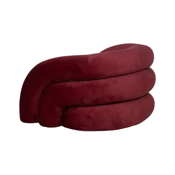 Armchair Burgundy Wood Foam 100 x 84 x 58 cm