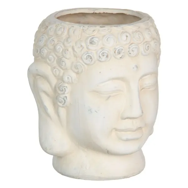 Planter Cream Terracotta Buddha Oriental 14 x 14 x 15,5 cm