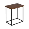 Side table LAGOM Black Natural Iron Rubber wood 60 x 40 x 60 cm 50 x 35 x 53 cm 2 Pieces (2 Units)