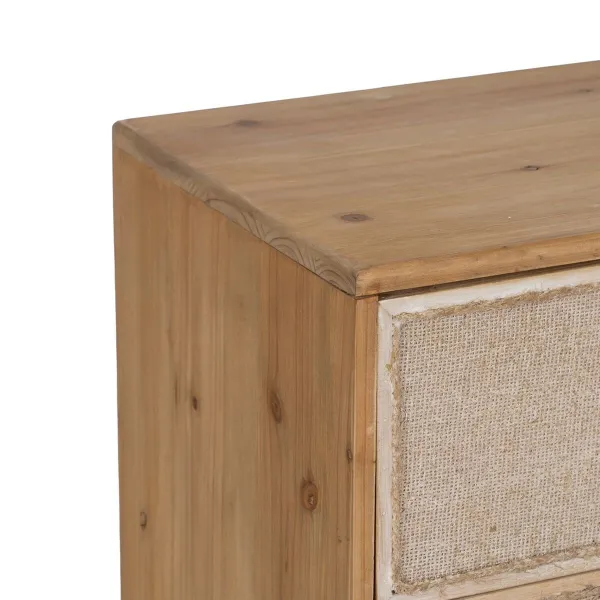 Yöpöytä GEREL Luonnollinen Kuusi Puu MDF Luonnonkuitu 46 x 37 x 76 cm