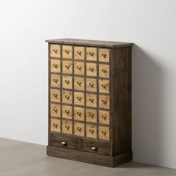 Kumode Bēšs Pelēks Egles koksne Koks MDF 80,5 x 35 x 115 cm