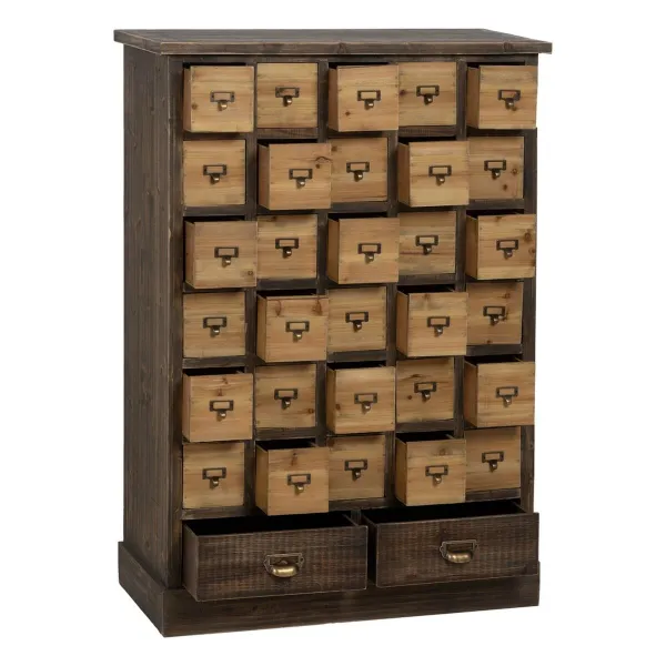 Тумба с ящиками Бежевый Серый древесина ели Деревянный MDF 80,5 x 35 x 115 cm