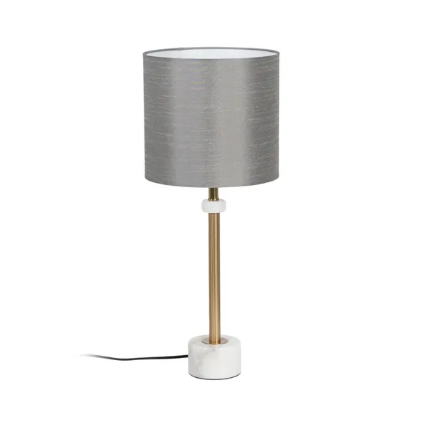 Desk lamp White Grey Golden Marble Iron 40 W 25 x 25 x 61 cm