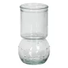 Vaza perdirbtas stiklas 9,5 x 9,5 x 17 cm
