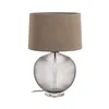 Desk lamp Beige Polyester Metal Crystal 60 W 220-240 V 43 x 43 x 66 cm