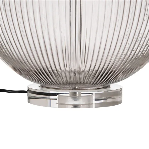 Desk lamp Beige Polyester Metal Crystal 60 W 220-240 V 43 x 43 x 66 cm