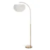 Floor Lamp White Golden Metal Feathers 60 W 220-240 V 68 x 40 x 175 cm