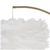 Floor Lamp White Golden Metal Feathers 60 W 220-240 V 68 x 40 x 175 cm