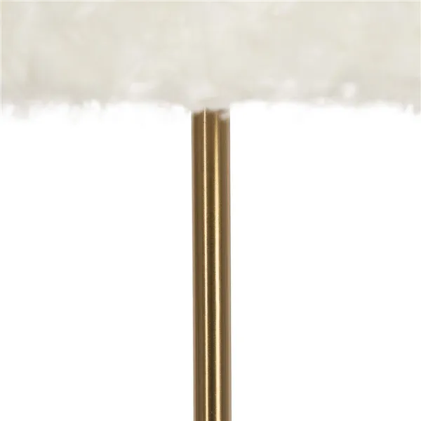 Floor Lamp White Golden Metal Fabric 60 W 220-240 V 40 x 40 x 146 cm