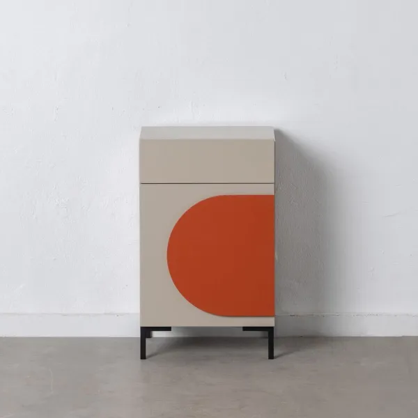 Yöpöytä NECTO Oranssi Ruskeanharmaa Rauta Puu MDF 40 x 31,2 x 66,2 cm