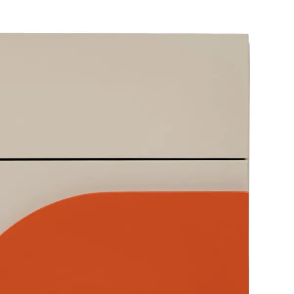 Yöpöytä NECTO Oranssi Ruskeanharmaa Rauta Puu MDF 40 x 31,2 x 66,2 cm