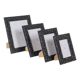 Foto rāmis Melns Koks MDF 10 x 15 cm 17,5 x 1,5 x 22 cm
