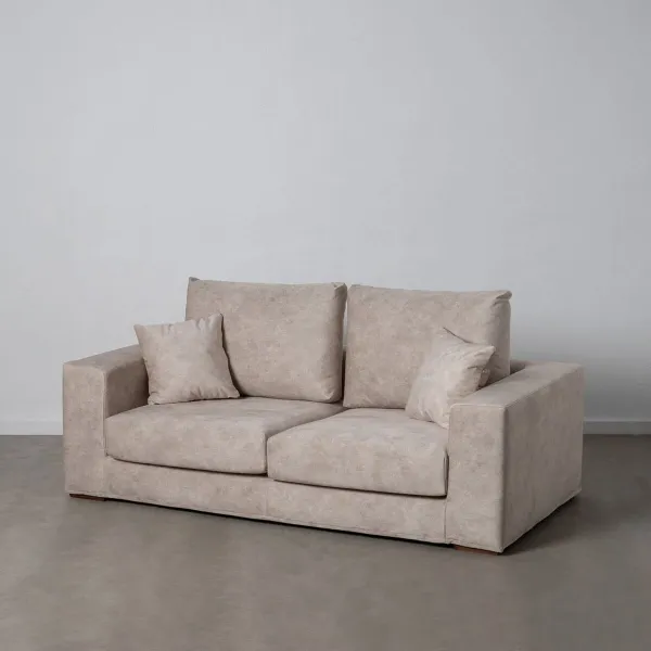 Sofa Rusvai gelsva Pluošta pušis Porolonas 206 x 88 x 100 cm