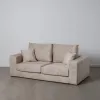 Sofa Rusvai gelsva Pluošta pušis Porolonas 206 x 88 x 100 cm