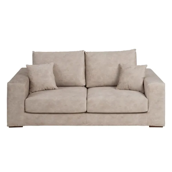 Sofa Rusvai gelsva Pluošta pušis Porolonas 206 x 88 x 100 cm
