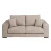Sofa Rusvai gelsva Pluošta pušis Porolonas 206 x 88 x 100 cm