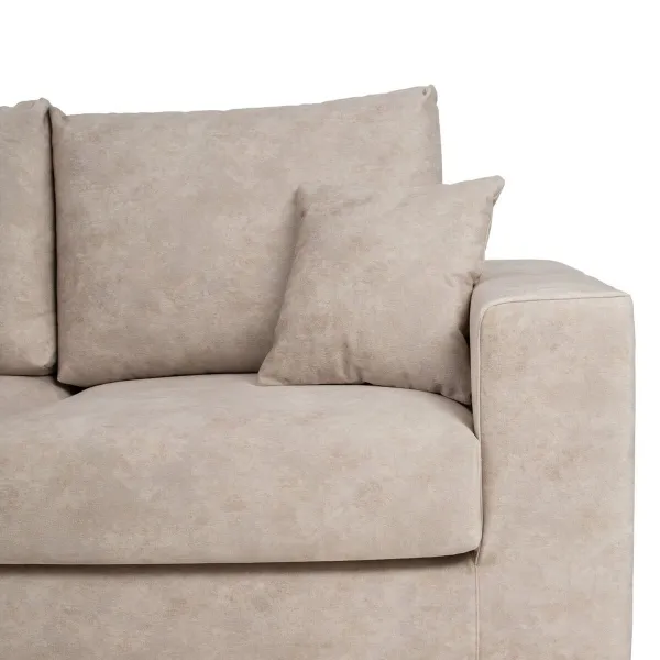 Sofa Rusvai gelsva Pluošta pušis Porolonas 206 x 88 x 100 cm
