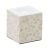 Candleholder Beige Mother of pearl MDF Wood 10,5 x 10,5 x 10,5 cm