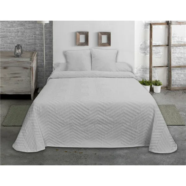 Bedspread (quilt) Hosteline ESPIGA Pearl Gray Double (1 Piece)