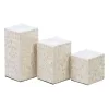 Подсвечник Бежевый Перламутр Деревянный MDF 10,5 x 10,5 x 10,5 cm