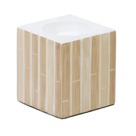 Žvakidė Rusvai gelsva Bambukas Medžio MDF 10,5 x 10,5 x 10,5 cm