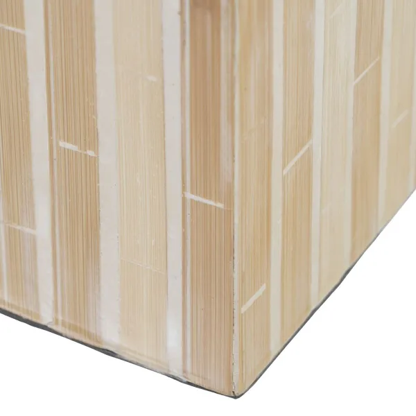 Kynttilänjalka Beige Bambu Puu MDF 10,5 x 10,5 x 10,5 cm