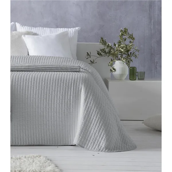 Bedspread (quilt) Hosteline AGNES Pearl Gray Double (1 Piece)