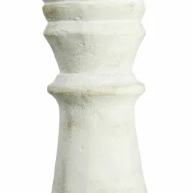 Candleholder White Crystal Cement 20,5 x 20,5 x 80 cm