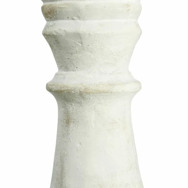 Candleholder White Crystal Cement 20,5 x 20,5 x 80 cm
