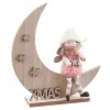 Decorative Figure Pink Natural Moon 20 x 5 x 22 cm