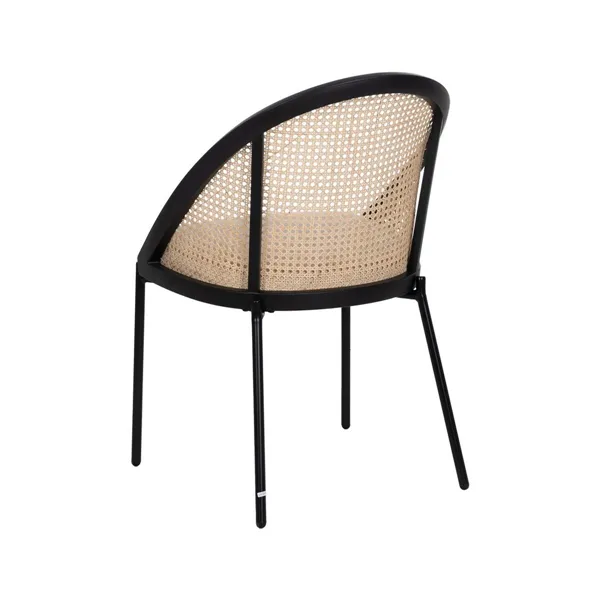 Dining Chair Black Natural 54 x 49 x 82,3 cm