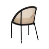 Dining Chair Black Natural 54 x 49 x 82,3 cm