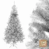 Joulupuu Hopeinen Metalli Muovinen 120 X 120 X 240 CM