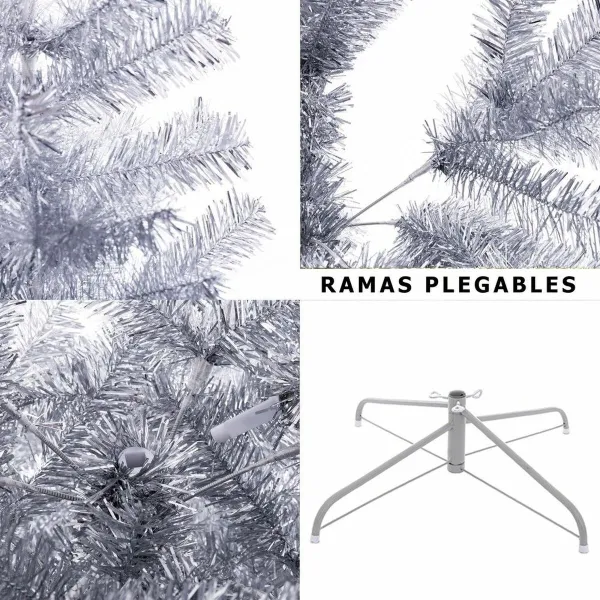 Naujametinė eglutė Sidabras Metalinis Plastmasinis 110 x 110 x 210 cm