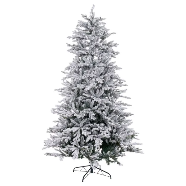 Joulupuu Valkoinen Vihreä PVC Metalli Polyetyleeni 120 X 120 X 240 CM