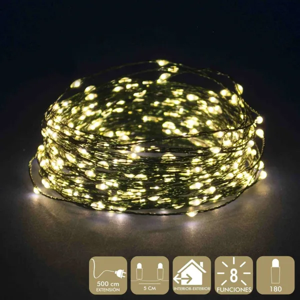 Wreath of LED Lights Soft green 5 m 9 m 15 X 8 X 9 CM