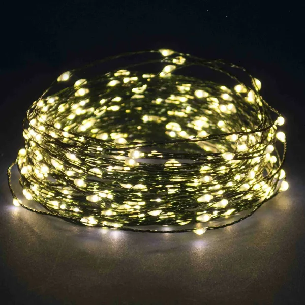Wreath of LED Lights Soft green 15 X 8 X 9 CM